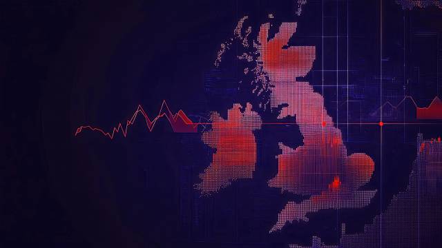 Map of the UK in red dots
