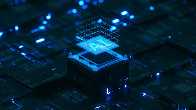 Abstract technology background for AI