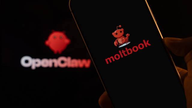 Moltbook logo is displayed on the screen of a smartphone, in Bangalore, India, on February 04, 2026. Photo: Adobe Stock